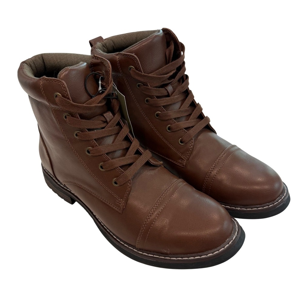 Goodfellow & Co Jeffrey Boots Mens 9.5 Brown Cap Toe Lace Up Gorpcore Workwear